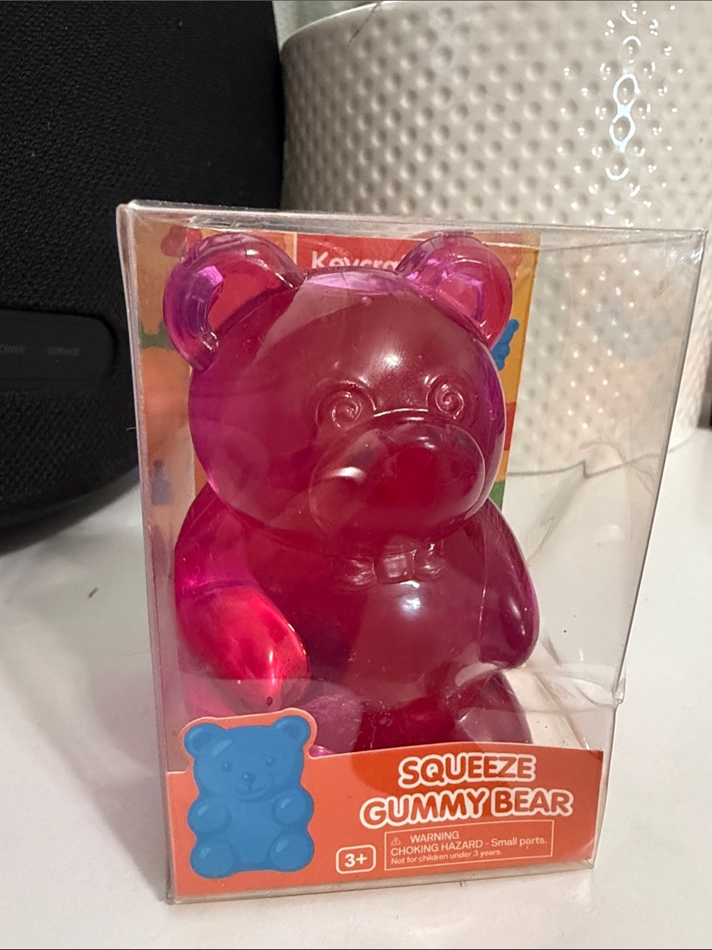 Keycraft Squeeze Gummy Bear Squish Toy - Pink